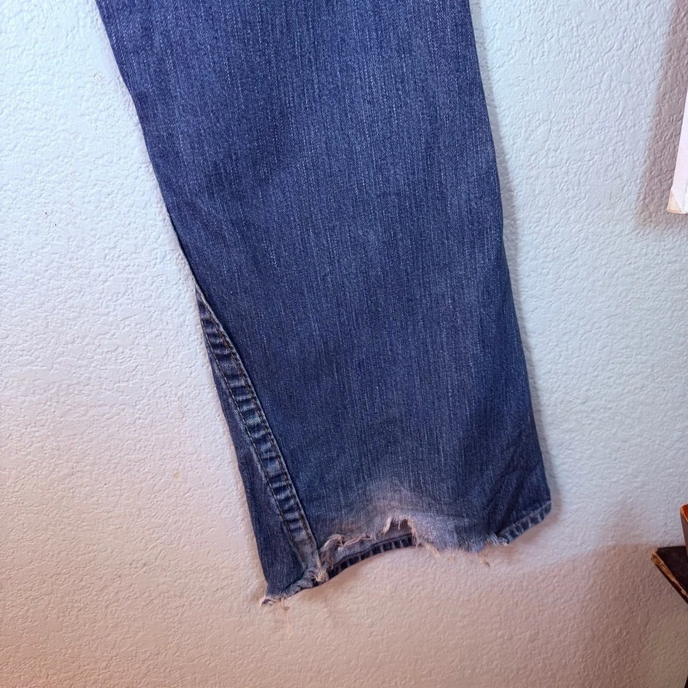 True Religion Joey Super T Flap Twisted Flare Vintage Y2K Thrashed Retro Jean 33
